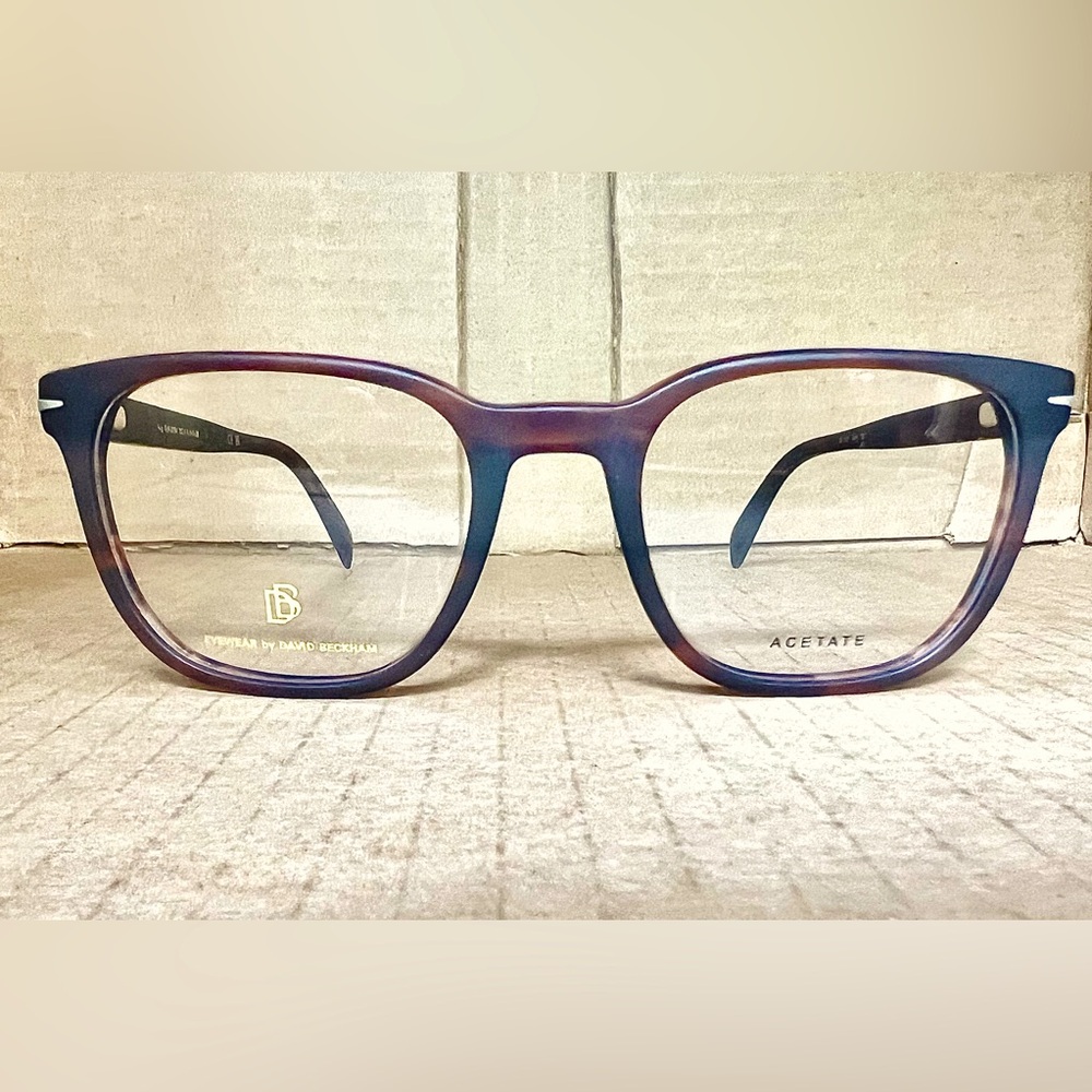 NEW- David Beckham Acetate Brown Horn Eyeglasses